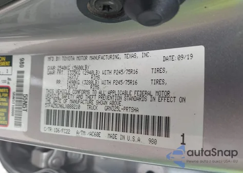 2020 Toyota Tacoma Sr5 V6 z USA, uszkodzony, nr VIN 5TFAZ5CN6LX088210